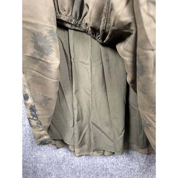 NWT Steve Madden Floral Chiffon Midi Dress XS Dark Green Floral Edgy READ - Picture 14 of 15